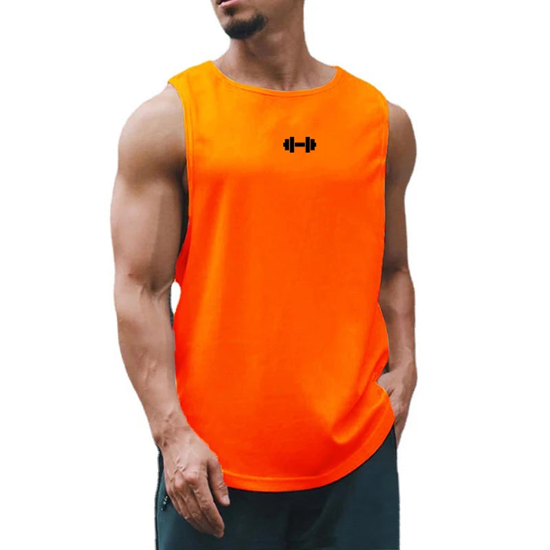 Sommer männer Gym Tank Top Fitness Training Kleidung Schnell trocknend Lose Bodybuilding Ärmelloses Shirt Männer Mode Basketball Weste