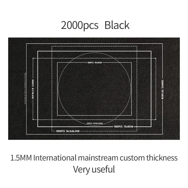 Professionelle Puzzle-Rollmatte, Decke, Filzmatte, bis zu 1500/2000/3000 Teile, Zubehör, Puzzle, tragbare Reise-Aufbewahrungstasche