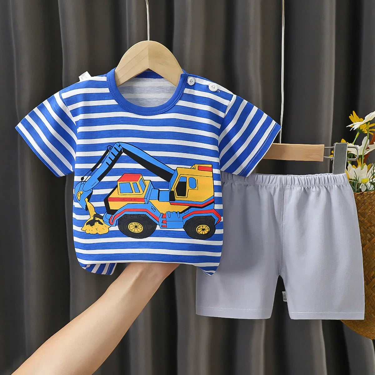 2PCS kinder Sets mutter Kinder Kleidung Jungen Mädchen T-shirt Shorts Sommer Baumwolle kurzarm Baby Kinder Kleidung Kleinkind anzug