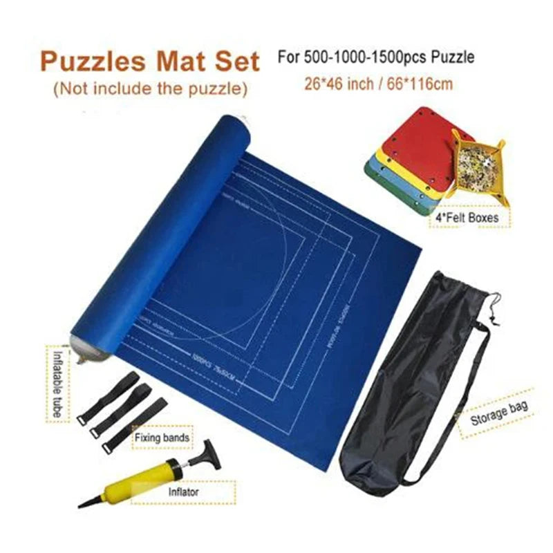 Professionelle Puzzle-Rollmatte, Decke, Filzmatte, bis zu 1500/2000/3000 Teile, Zubehör, Puzzle, tragbare Reise-Aufbewahrungstasche