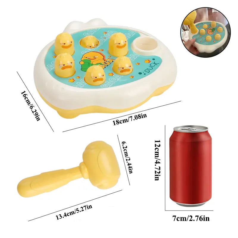 Ente/Frosch/Schwein Baby Spielzeug Montessori Lernspiel Lernpuzzle Geschenk für 12–24 Monate Kleinkind Junge/Mädchen mit Hammer