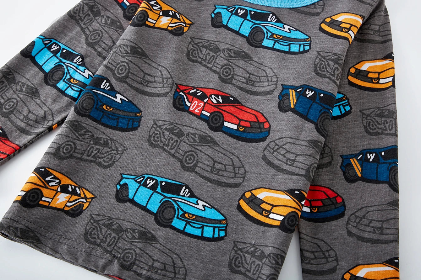 Kids Car Print Pajama Set