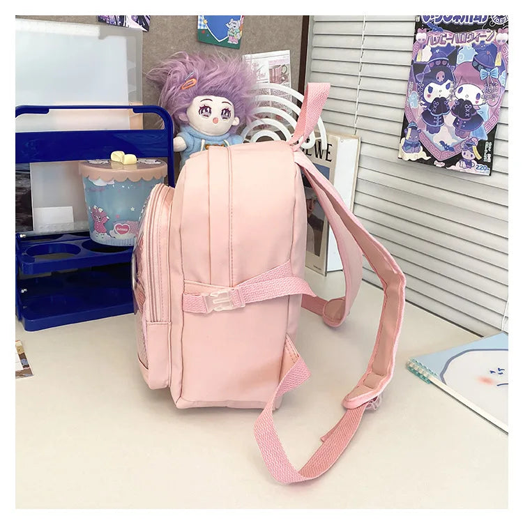 Y2K Nette Mini Rucksack Frauen Kawaii Ita Tasche Süße Mädchen Transparent Rucksack DIY Persönlichkeit Display Rucksack Lolita Schulter Tasche