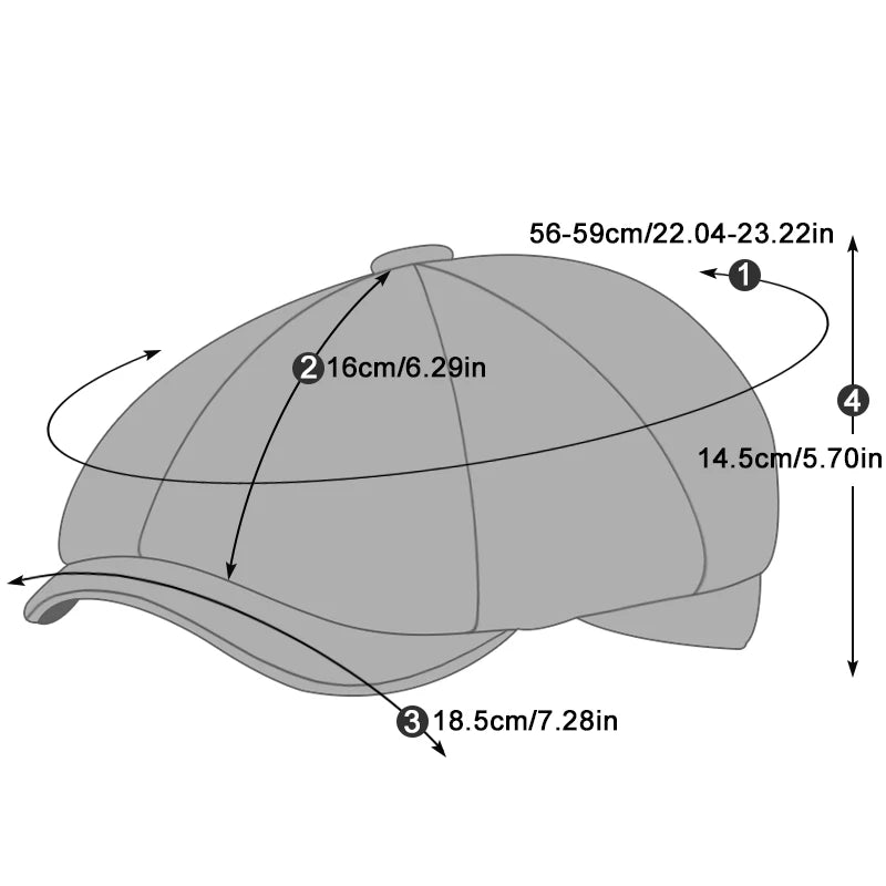 Retro Newsboy Caps für Herren, achteckige Hüte, britische Malerhüte, Herbst-Winter-Baskenmützen, Fischgrätmuster-Flatcaps, Hip-Hop-Baskenmützen, Gorras
