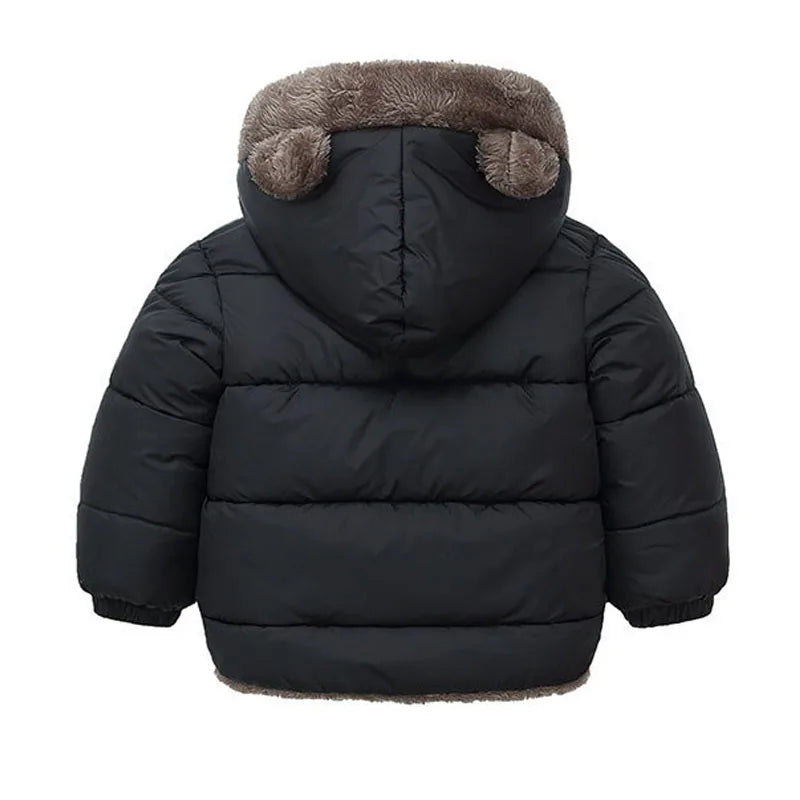 Jungen Mädchen Dicke Jacken Winter Kinder Gepolsterte Fleece Warme Mäntel Kinder Mit Kapuze Baumwolle Oberbekleidung Kinder Kleidung Kaschmir Schneeanzug