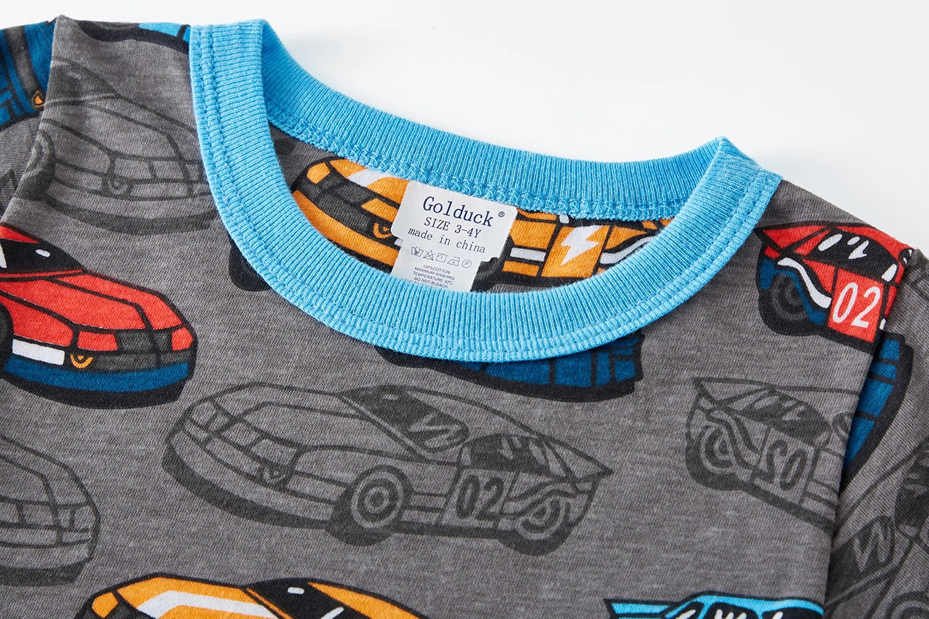 Kids Car Print Pajama Set