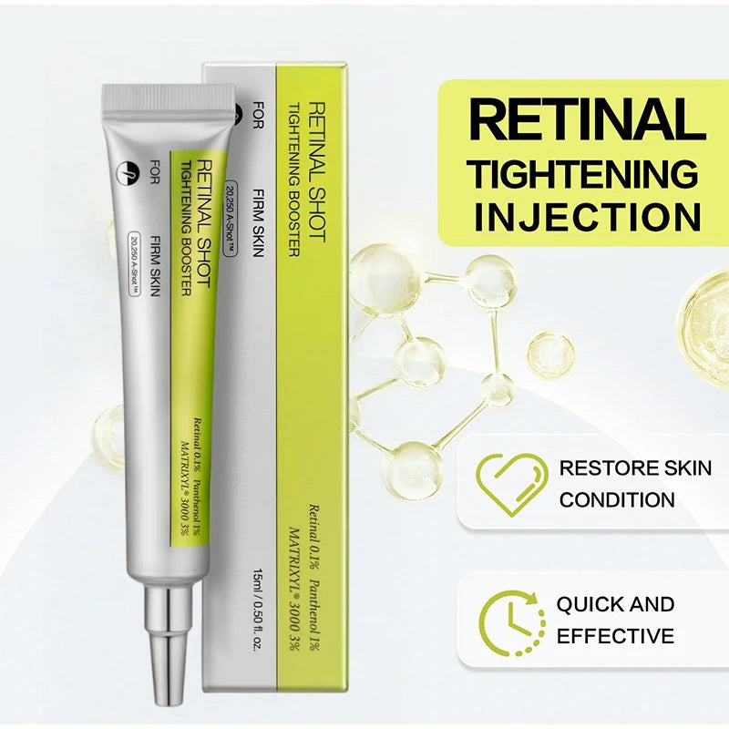 Retinol Shot Augencreme Anti-Aging-Augenserum für Augenringe Falten Feuchtigkeitsspendende Essenz Straffende Behandlung Sanftes Vitamin-C-Serum