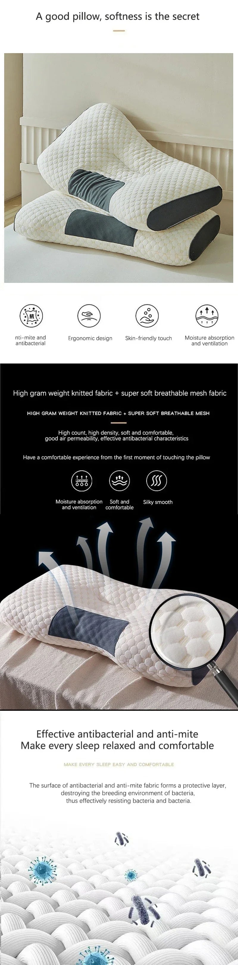1PC Almohada Neck Kissen Helfen Schlaf Schützen Den Hals Zervikale Orthopädische Sojabohnen Faser Massage Haushalt SPA Kissen Zum Schlafen