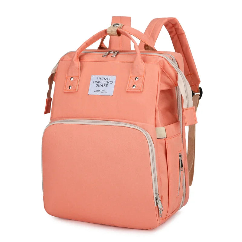 Mama Wickeltaschen Babybett Mutter Große Kapazität Windel Milchflasche Rucksäcke mit Wickelunterlage Praktische Baby-Stilltaschen Geschenk