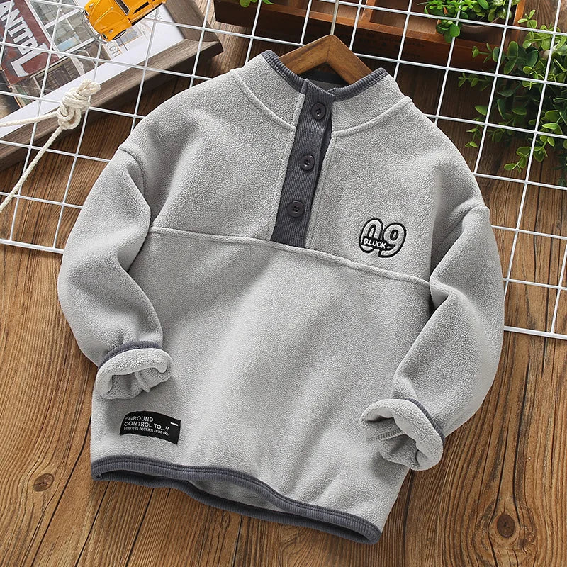 3-12 Jahre Teen Jungen Sweatshirt Herbst Winter Warme Fleece Top Kinder Trainingsanzug Mode Langarm Pullover Pullover Kind Kleidung