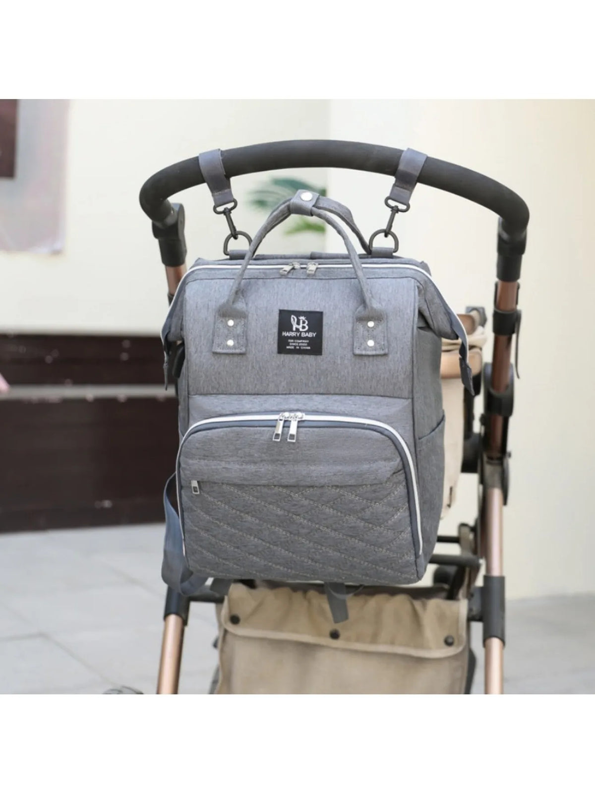 Mama Diaper Bags Baby Stroller Hanging Bag Mother Large Capacity Diaper Backpacks with Changing Mat Practical Baby Nursing Bags