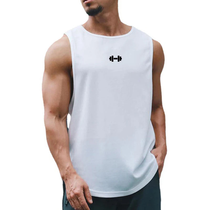 Sommer männer Gym Tank Top Fitness Training Kleidung Schnell trocknend Lose Bodybuilding Ärmelloses Shirt Männer Mode Basketball Weste
