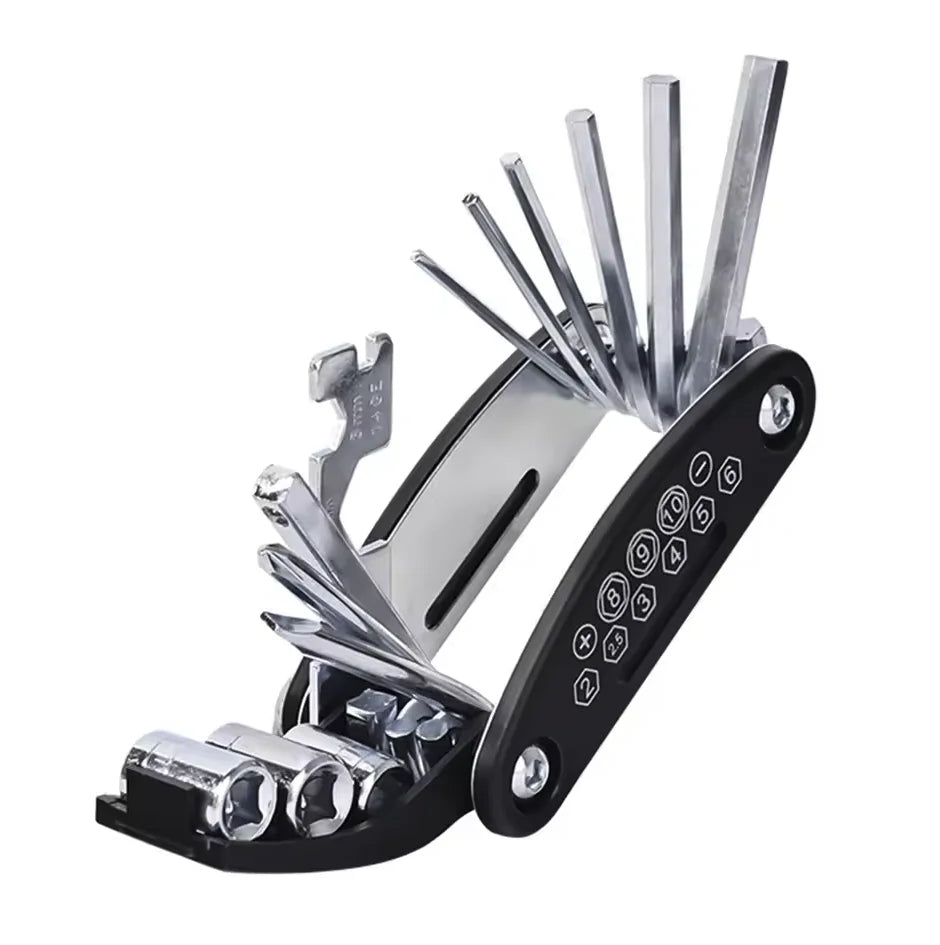Bicycle Repair Tool Kit, Bike Accessories, Multi-Tool Kit with Pump Tire Patch, Portable Car Tool Kit for Mountain Road Bike Tire