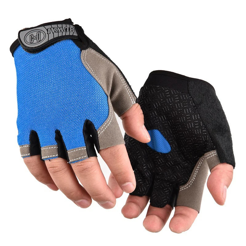 Männer Radfahren Fahrrad Handschuhe Halbe Finger Gym Handschuhe Frauen Handschuh Atmungsaktive Anti-slip Handschuh Fitness Sport Training Handschuhe