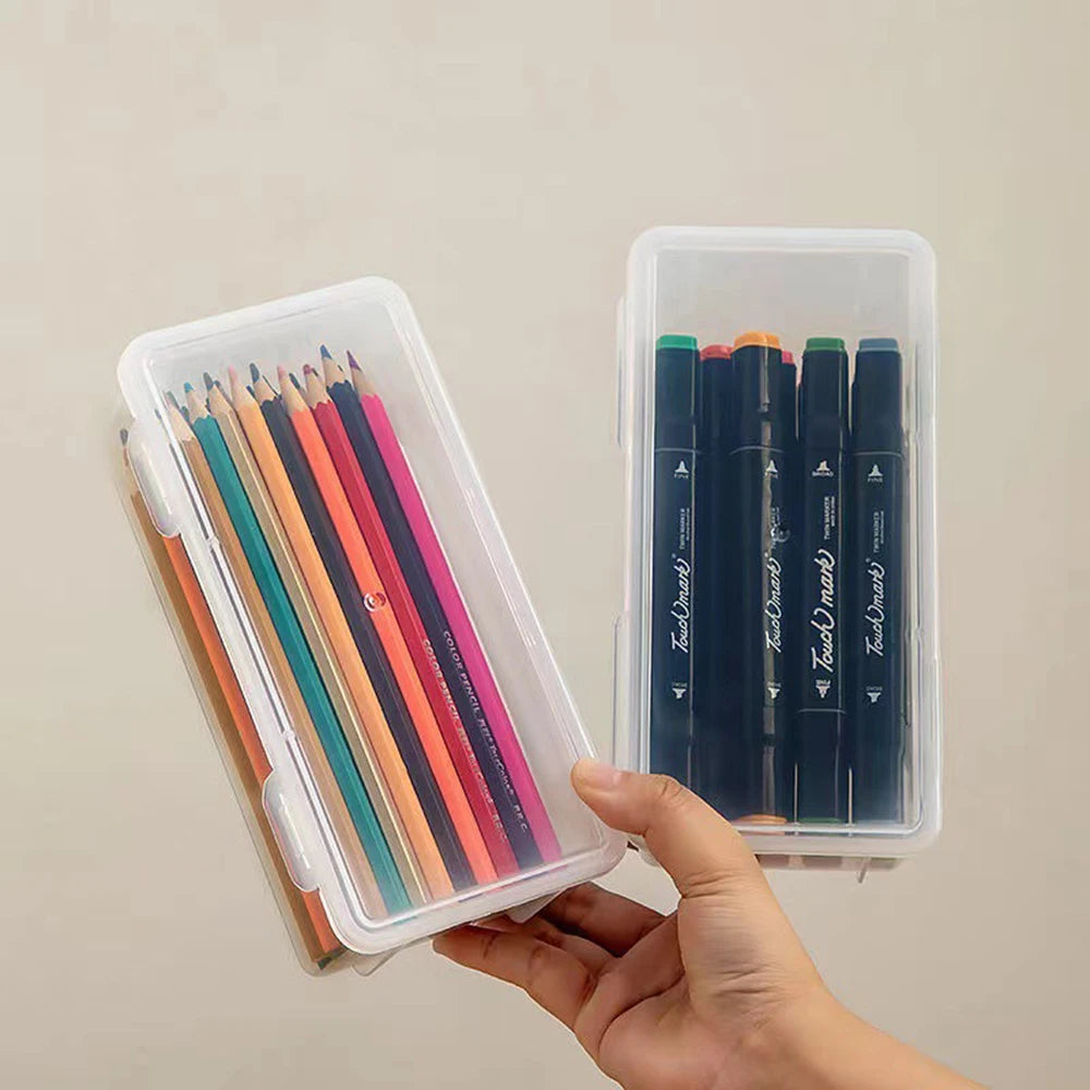 1 Stück durchscheinendes Federmäppchen, großes Fassungsvermögen, leicht, praktisch für Schulbedarf, Aufbewahrung, Stiftbox, Organizer-Box