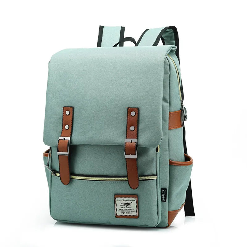 Teens Vintage Canvas Laptop Backpack