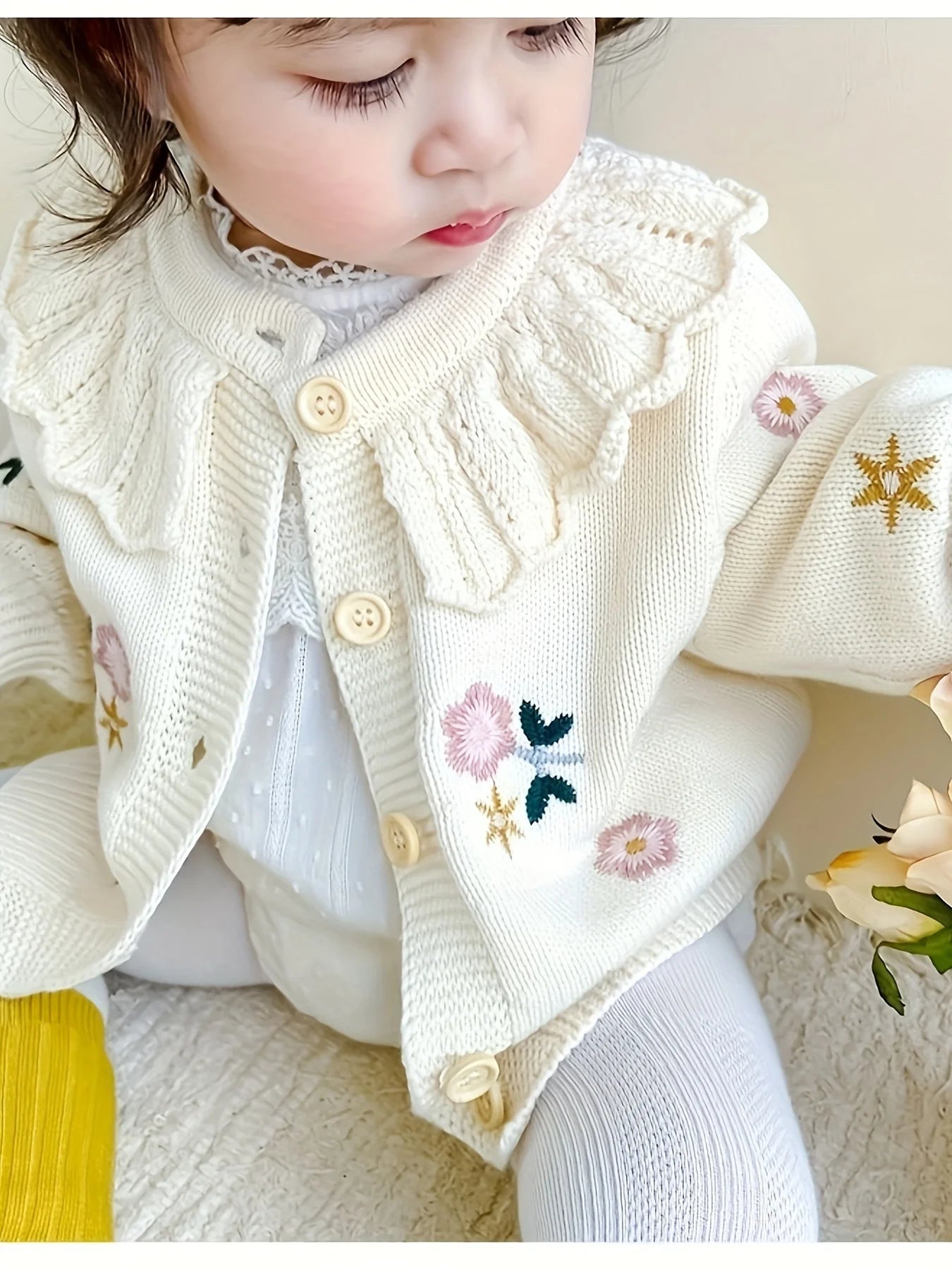 Herbst und Winter Baby Strickjacke Baby Mädchen Tops Kleinkind Winter Baby Stil Warmer Pullover