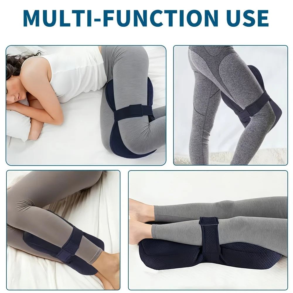 1-Piece Knee Pillow, Ergonomic Side Pillow for Side Sleepers, Back, Legs, Hips, Joints, Pregnancy, Sciatica, Neuralgia, Relief
