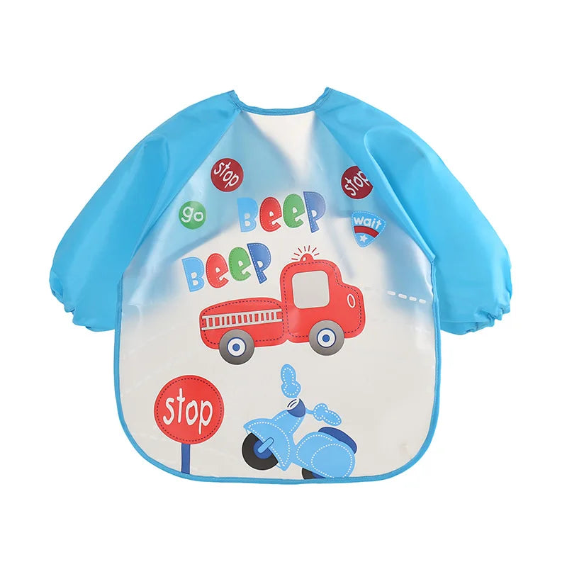 Wasserdichte EVA Volle Hülse Baby Lätzchen Kinder Schürze Lange Hülse Fütterung Kittel Kinder Essen Brust Platte Säuglings Schal Kleidung
