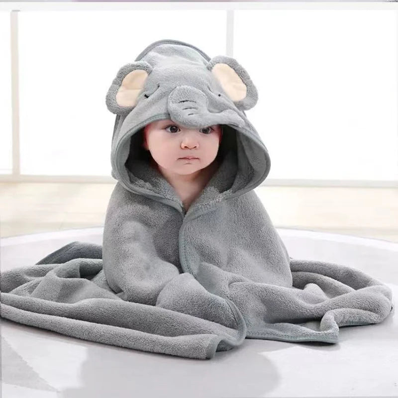 Kleinkind Bademantel Säuglings Bad Handtuch Junge Mädchen Decken Swaddle Mit Kapuze Cartoon Korallen Fleece Handtuch Decke Neugeborenen Kinder Bettwäsche