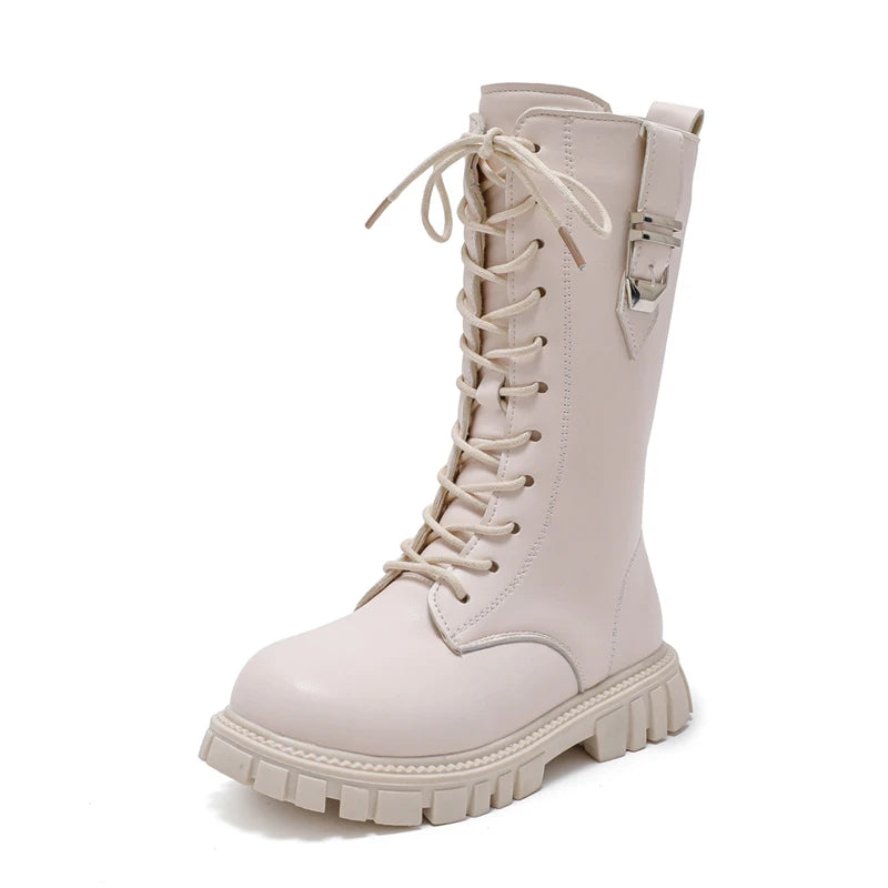 Elegante Zipper Baby Mädchen Lässige Mode Stiefel Herbst/winter Runde Kappe Warme Dicke Sohle Spitze Bequeme kinder Zwischensohle stiefel