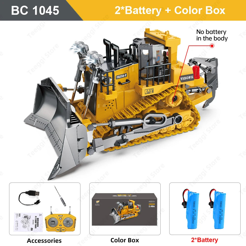 Teeggi 1:20 RC Bagger Auto Kinder Spielzeug 2,4G Fernbedienung Muldenkipper Auto Bulldozer Spielzeug Radio Elektroauto für Kinder Geschenk