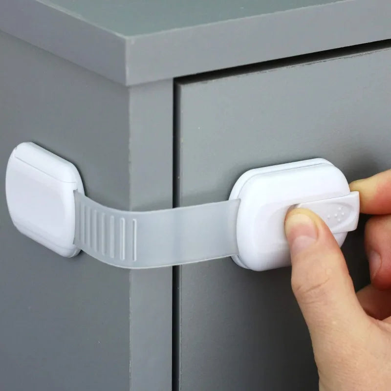 Baby Safety Lock, Drawer Child Proof Latch, Cabinet Locks, Self-Adhesive Cabinet, Drawer and Door Straps, Baby Proof Straps