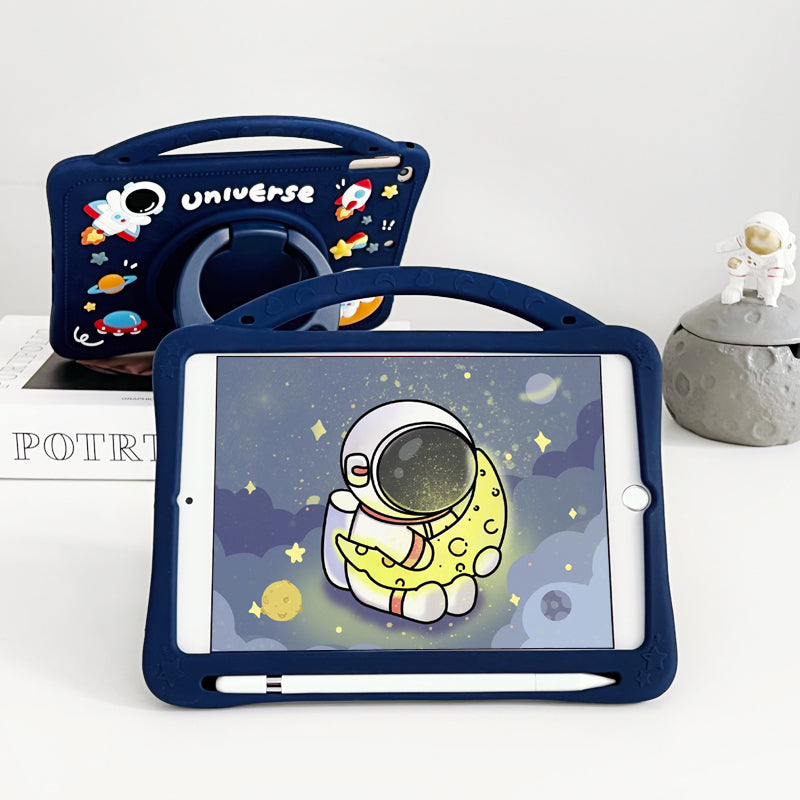 Kinder Fall Für Xiaomi RedMi Pad SE 8,7 "11" 10,61 "POCO Pad 12,1" Tablet Abdeckung Mipad 5 11 6s Pro 12,4 360 Rotation Griff Stehen Funda