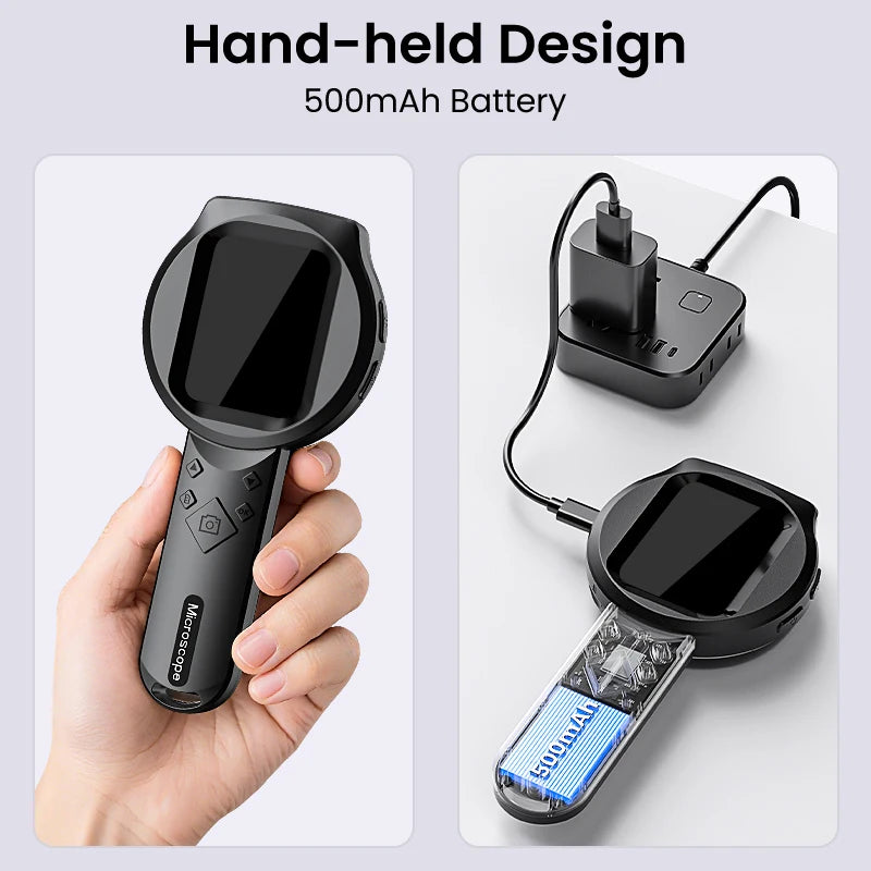 2.8'' IPS Digital Magnifier HD 1080P 100X Portable Microscope Handheld Magnifying for Electronics Repair Jewelry Inspection
