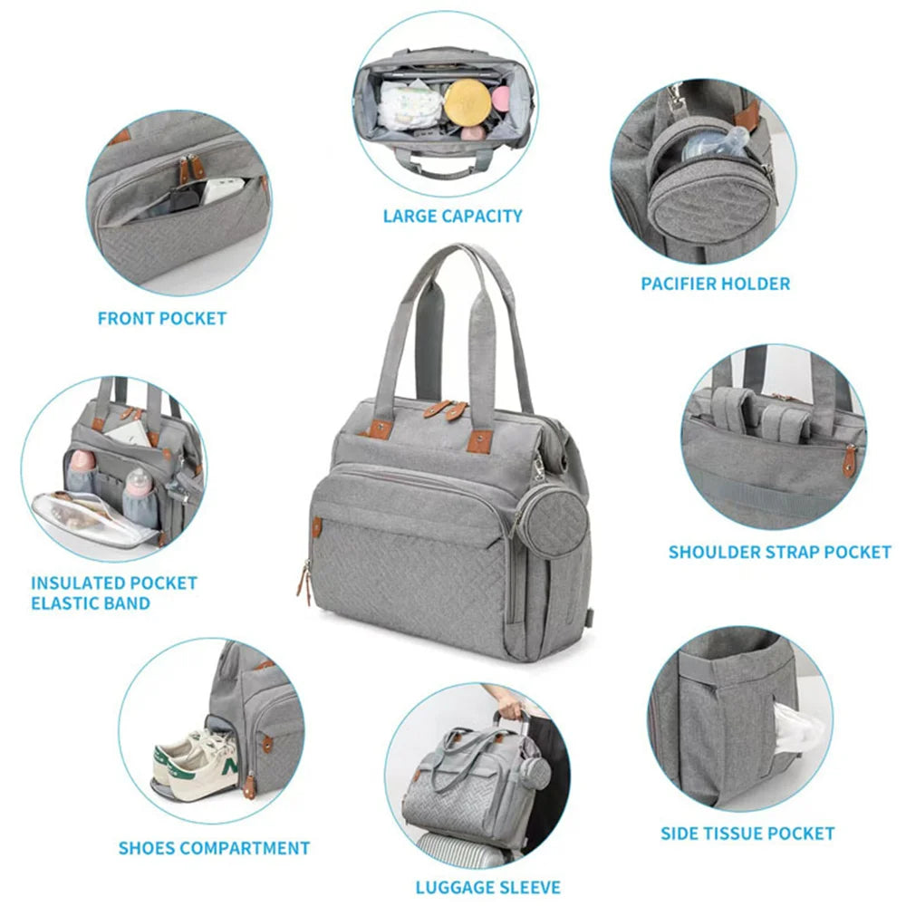PANGDUBE Large Backpack for Mom and Dad, Baby Diaper Bags with Pacifier Pocket, Diaper Bag for Babies, Maternity Backpack for Mom