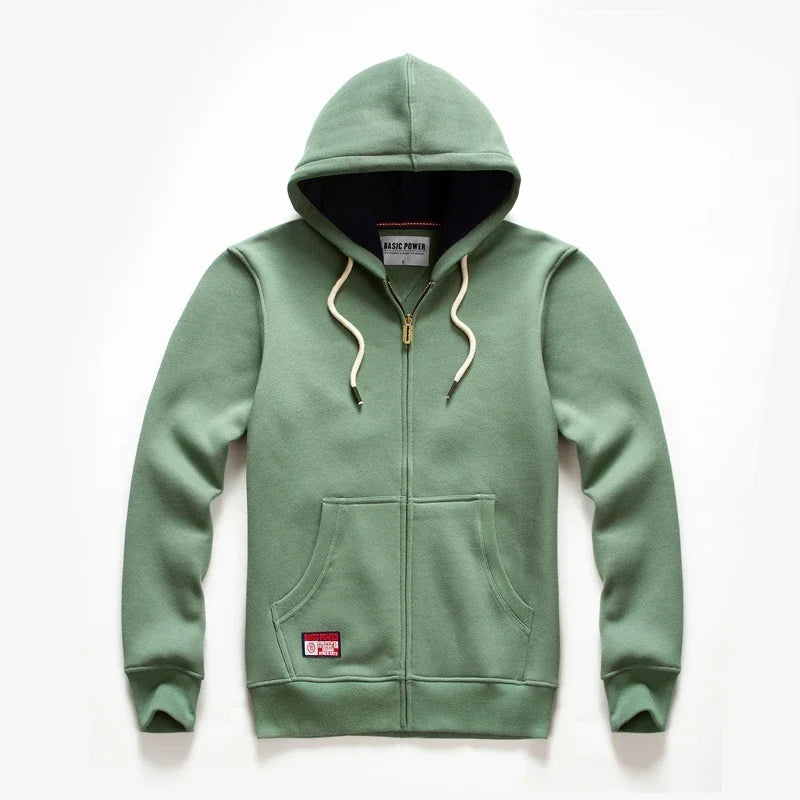 Einfarbige Hoodie Männer Mode Reiß verschluss Langarm übergroße Jacke Mantel Harajuku Gothic Kapuze Sweatshirt y2k Teen bp20933