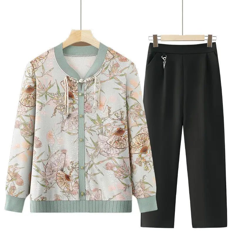 Neuer chinesischer Stil: Elegante Damen-Strickoberteile aus Eisseide für Frühling/Sommer – Ideal für ältere Frauen und Omas