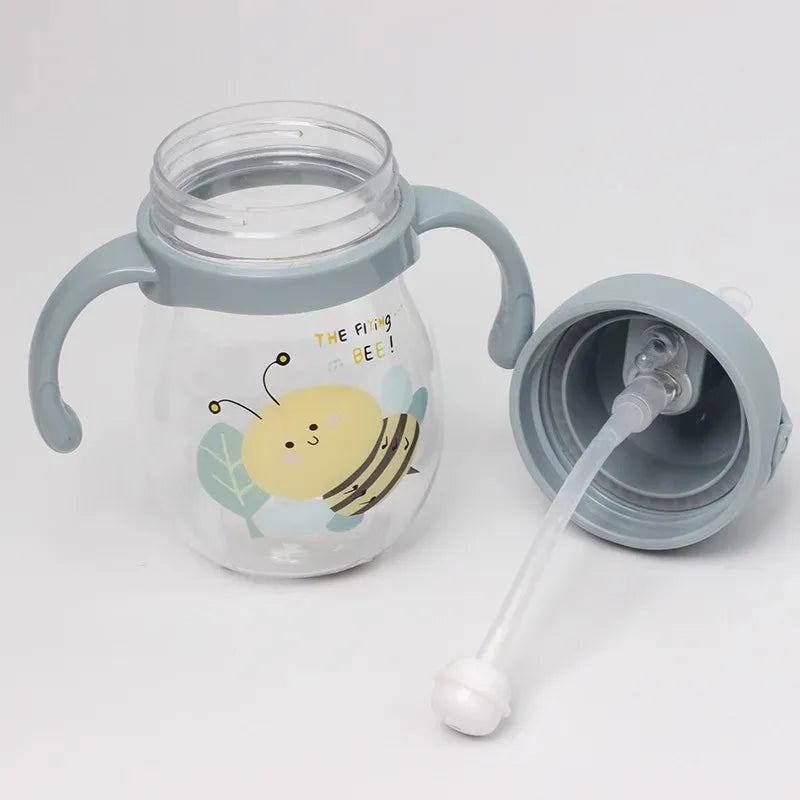 Baby Water Cup Straw Cute Anti-Choke Kindergarten Kids Water Cup with Gravity Ball Duckbill Cup Infant Drinking Cup