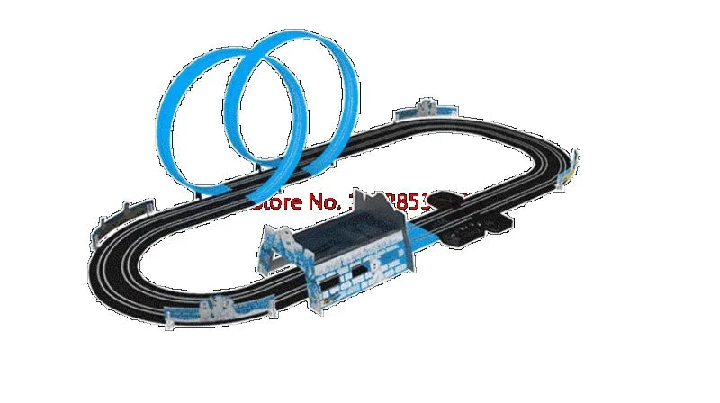 Sonic Storm Elektrische Eisenbahn Track Spielzeug Set Doppel Fernbedienung Auto Racing Track Autorama Schaltung Voiture Spielzeug Für Junge Kinder