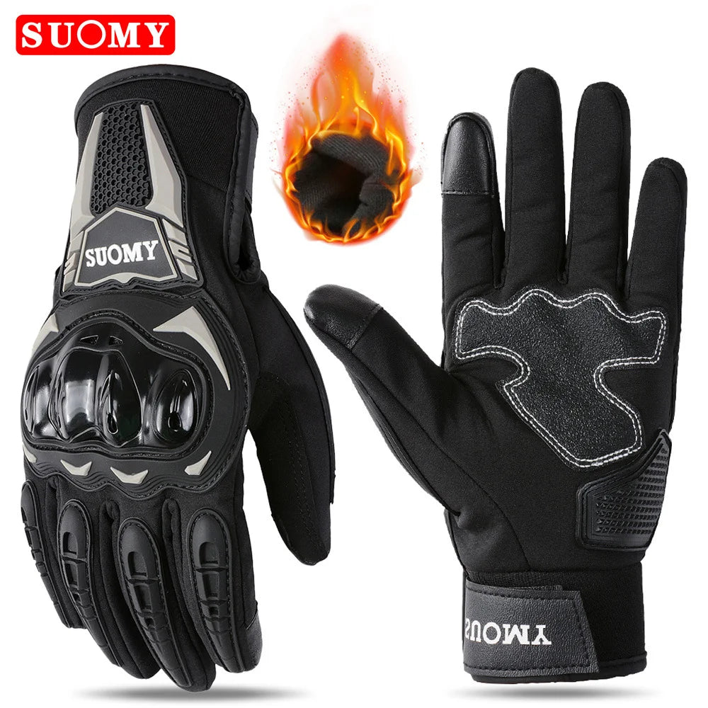 SUOMY Winter Warme Damen Rosa Motorradhandschuhe 100% Wasserdicht Lady Teens Mädchen Lila Motocross Motorrad Racing Reithandschuhe