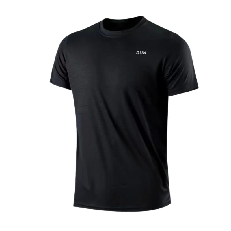 Men's Quick Dry Short Sleeve Gym Running Moisture Wicking Crew Neck T-Shirt Workout Exercise Gym Sports Shirt Tops Lightweight