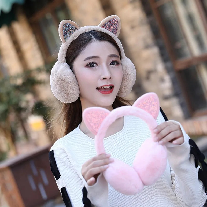 Cat Ear Plush Earmuffs