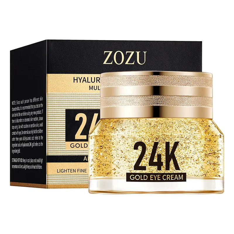 24k Gold Hyaluronsäure Augencreme Anti Augenringe Tränensäcke Straffende Feuchtigkeitsspendende Augen Hautpflege Produkte