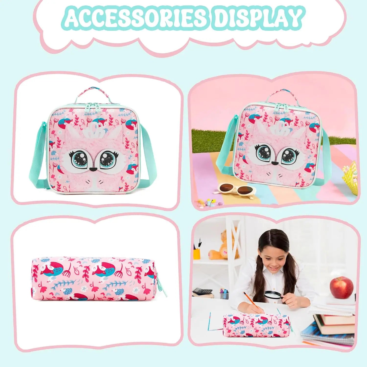 Girls School Backpack Set