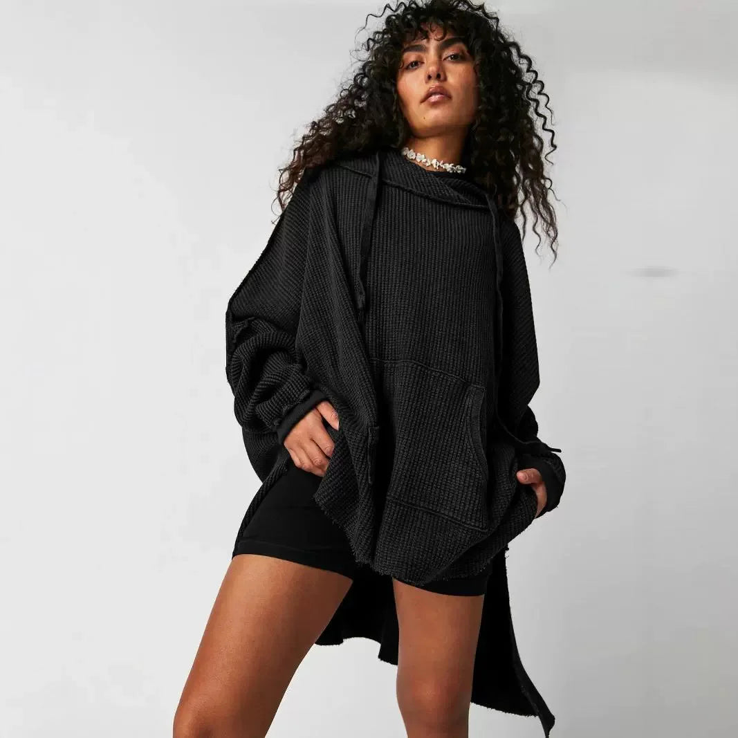 Extra große lose einfarbige Tasche modische vielseitige Pullover Pullover Herbst Mode neue Abbigliamento Donna Pull Hiver Femme