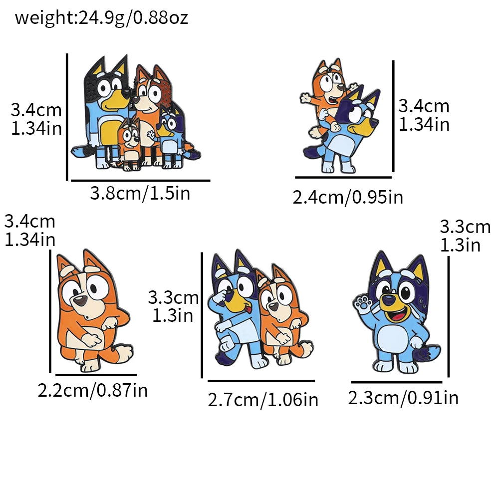 Bluey & Bingo Emaille-Pins Set