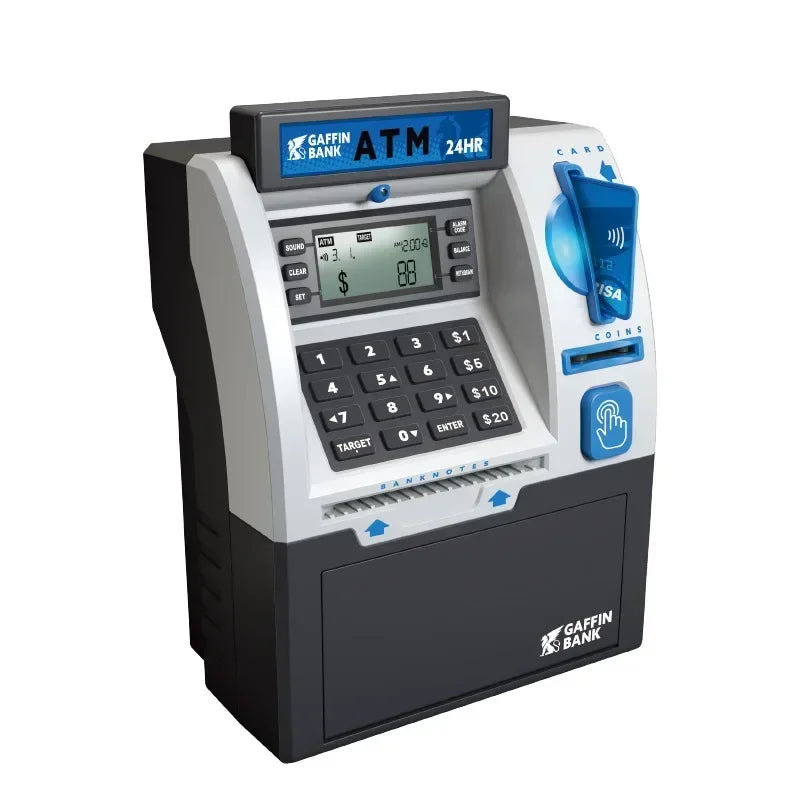 Kinder ATM Automatische Anzahlung Kassierer Maschine Spielzeug Smart Passwort Swipe Karte Sparen Box Kinder Elektronische Sparschwein Weihnachten Geschenk