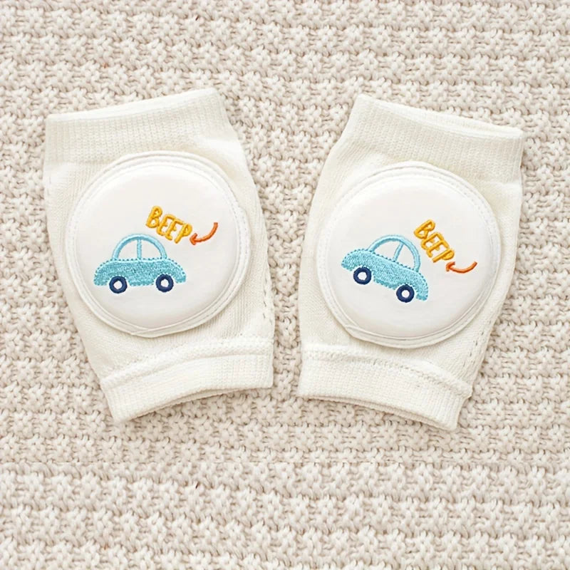 Baby-Knieschützer, leichter Sommerstil, hilft beim Krabbeln lernen, Anti-Fall, gesticktes Mesh-Design, Krabbelschutzausrüstung, elastische Schwamm-Ellbogenschützer.