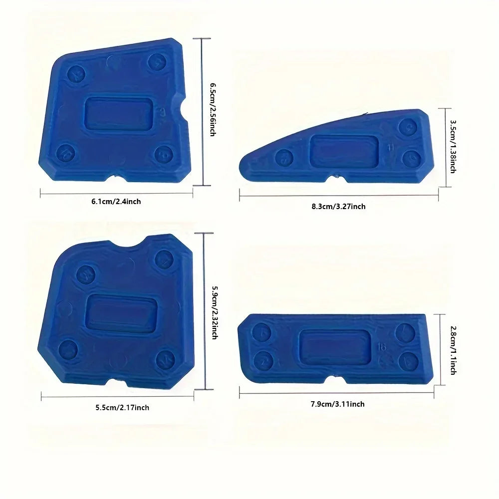 4 stücke Silikon Glas Zement Schaber Dichtstoff Mörtel Entferner Werkzeug Hause Finishing Abdichten Werkzeuge Hause Reinigung Hand Spachtel Werkzeug