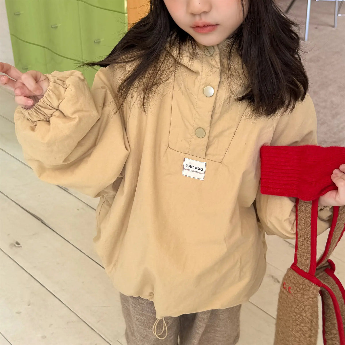 Kindermantel 2026 Winter Neuer Koreanischer Kapuzenmantel mit Wattierung Baby-Mädchen Brotjacke Oberbekleidung