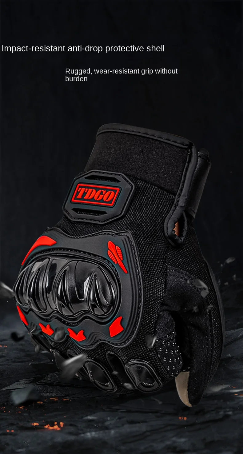 Sommer Motorrad Atmungsaktive Vollfinger Handschuhe Leder Schutzausrüstung Dirt Bike Sport Racing Reithandschuhe