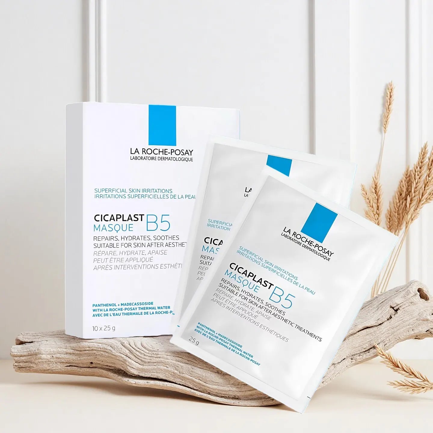 La Roche-Posay Cicaplast B5 Multi-Action Repair Mask Intensiv feuchtigkeitsspendende, beruhigende Barriere-Reparaturmaske für empfindliche Haut nach der Behandlung.