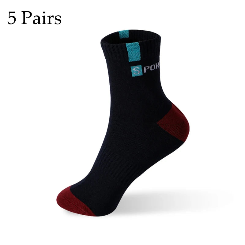 5 Paar Größe 37–43 Herren Bambusfaser Herbst Winter Herren Socken Atmungsaktive Baumwolle Sportsocke Atmungsaktive Deodorant Business Socken