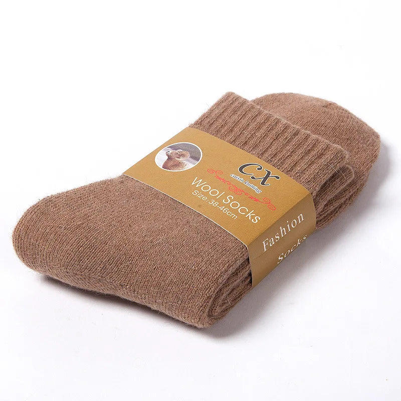 2026 Neue Winter-Supersocken, extra dick und warm, Wollsocken für Männer und Frauen, einfarbige Socken, Merinowollsocken gegen Kälte und Schnee, Frottee-Socken