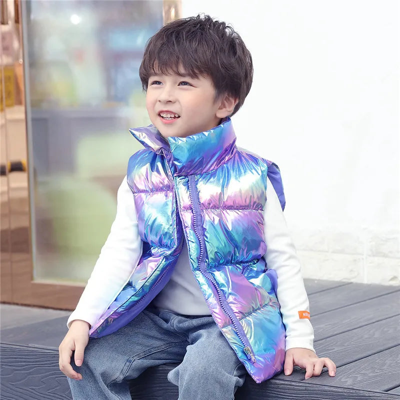 2023 mädchen Unten Westen 3-14 Jahre Alte Kinder Kleidung Für Mädchen Jungen Warme Oberbekleidung Mantel Herbst Mode Teenager kinder Jacken Weste